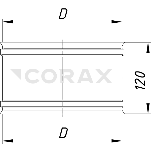 Адаптер ММ CORAX AISI 430/0.5 d 100 - фото2