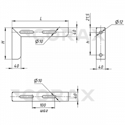 Штанга для стенового хомута CORAX AISI 430   0.5 м - фото2